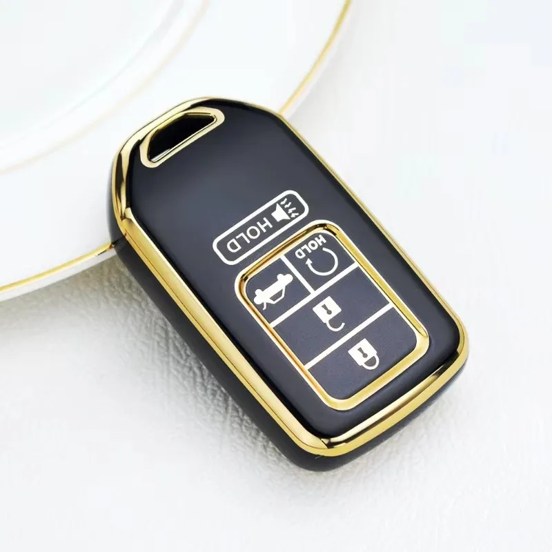 TPU Car Remote Key Case For Honda CRV CR-V Fit Civic Accord HR-V HRV City Odyssey XR-V Key Cover Holder Protector Key Chain Set 6