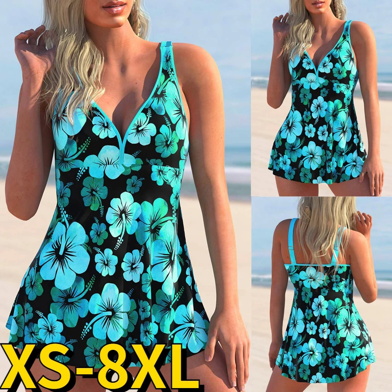 

Women Swimwear Summer New Design Printing Bathing Suit Beachwear Two Pieces Set Tankini Female Monokini Sexy Fashion Swimsuit