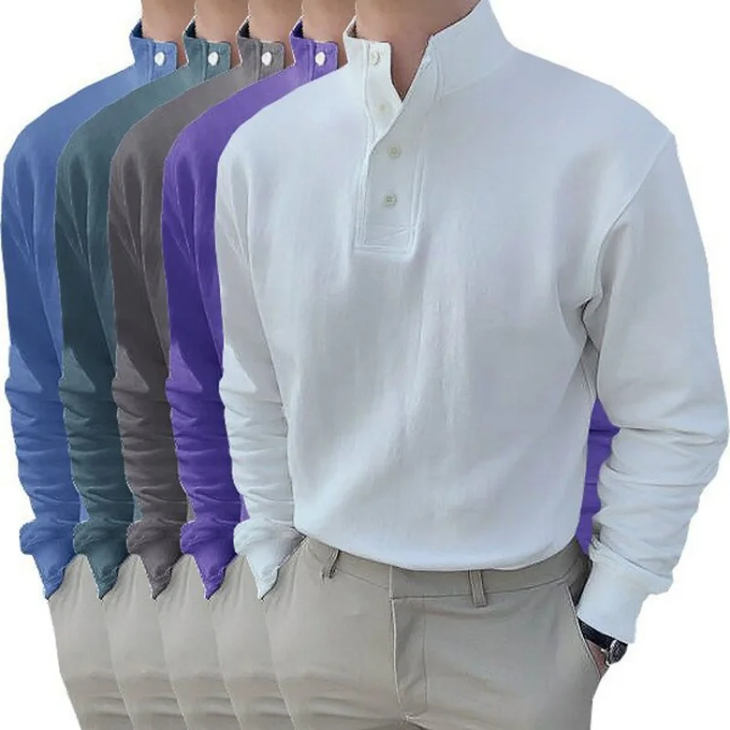 Spring/Summer Men's Solid Color Long sleeved Plain Split European and American Business Casual Men's Shirts with Multiple Choice honor choice earbuds x3 lite 28h long endurance support ota