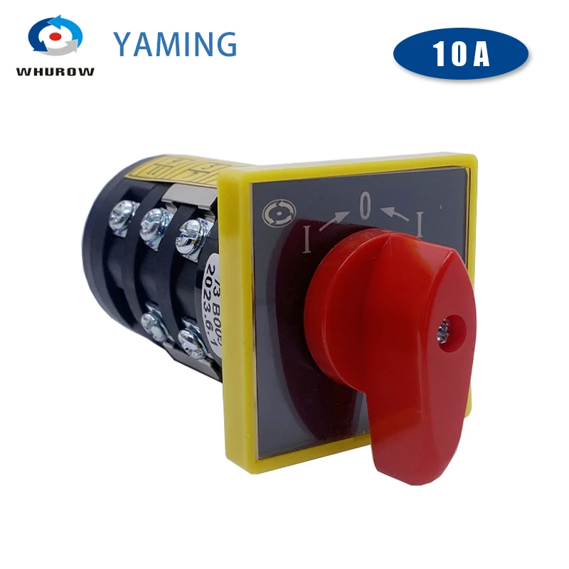 

Reset Momentary 3 Positions Manual Transfer Rotary Cam Switch Electric Silver Contact 10A Three Poles HZ5B-10/3 B005