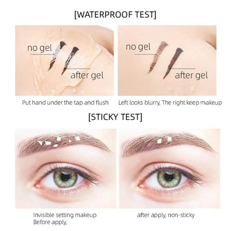 Transparente sobrancelha cílios estilo creme fino natural sobrancelha estilo gel duradouro grosso rímel à prova dwaterproof água líquido cílios maquiagem 4