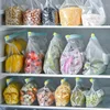 10-60PCS Reusable Food Bags Refrigerator Transparent Sealed Zip Storage Bag Kitchen Fresh Zipper Bag Plastic Sealing Containers 3