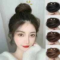 Fluffy Invisible Seamless Bun Natural Look Synthetic Hair Ring Fluffy Hair Decoration Women Girls Hair Tie Braiding Styling Tool 1