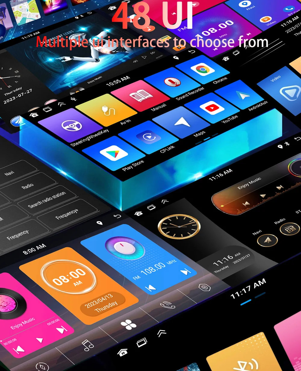 1din Android12 9/10 inch Car Stereo Radio Rotate Touch Screen For Universal Carplay GPS Navigation Bluetooth WIFI autoradio 3 1din Android12 9/10 inch Car Stereo Radio Rotate Touch Screen For Universal Carplay GPS Navigation Bluetooth WIFI autoradio - Image 3