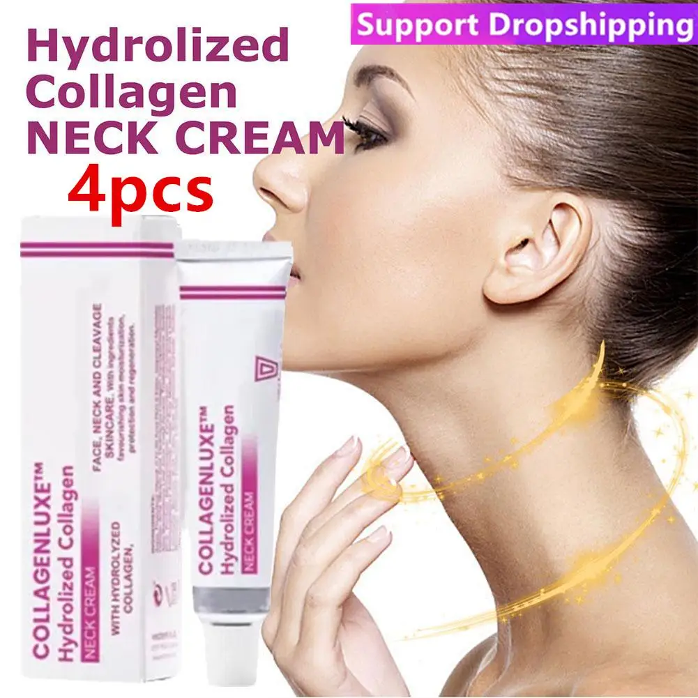 4Pcs Neckpon Hydrolized Collagen Neck Cream For Face Neck Cleavage Skincare Cream With Hydrolized Collagen Vera Anti-aging Cream