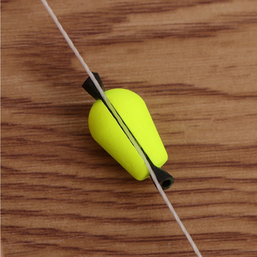 5Pcs EVA Oval Foam Fishing Floats Snap-on Bottom Floats Beads Fly Fishing  Buoy Bobbers Float Water Droplets Indicator Fish Beans