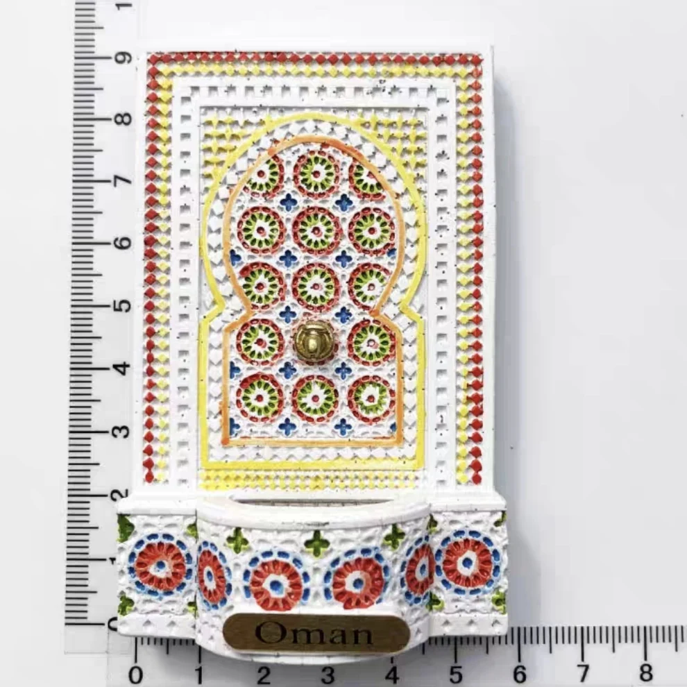 Oman Mini Specchio Oman Calamita Frigorifero Magnete Decorazione Magnete Magnete Adesivo Souvenir Resina Artigian