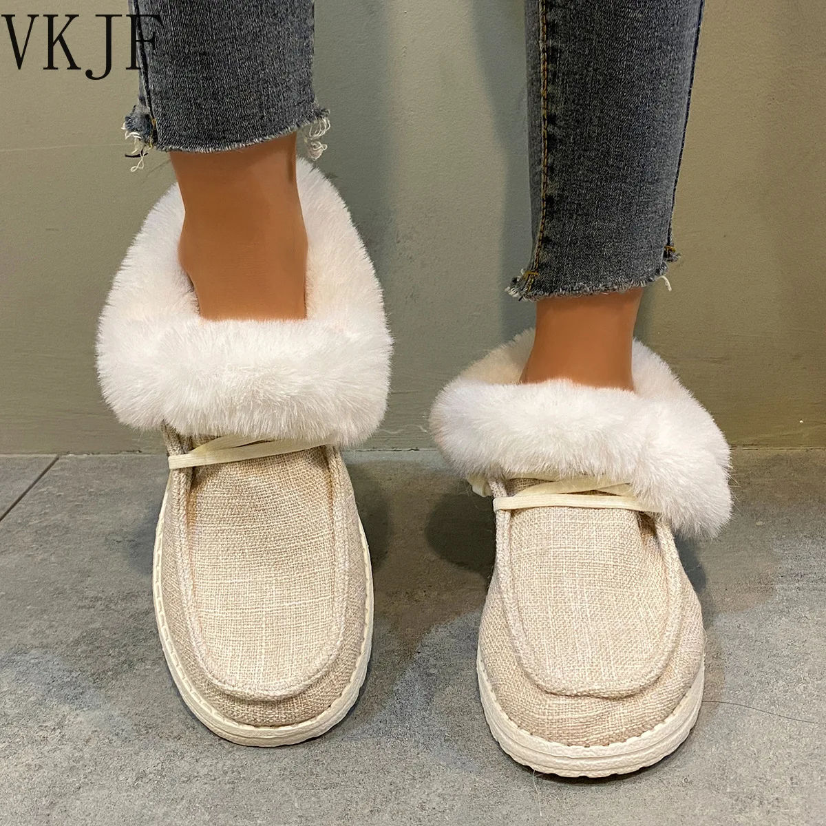 

Women Winter Boots Thickening Plush Warm Snow Boots Cotton Shoes for Women Boots Plus Size 41 42 43 Winter Shoes Botas Mujer New