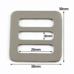 Adjustable Stainless Steel Metal Buckles - 10Pcs (SS - 26mm)