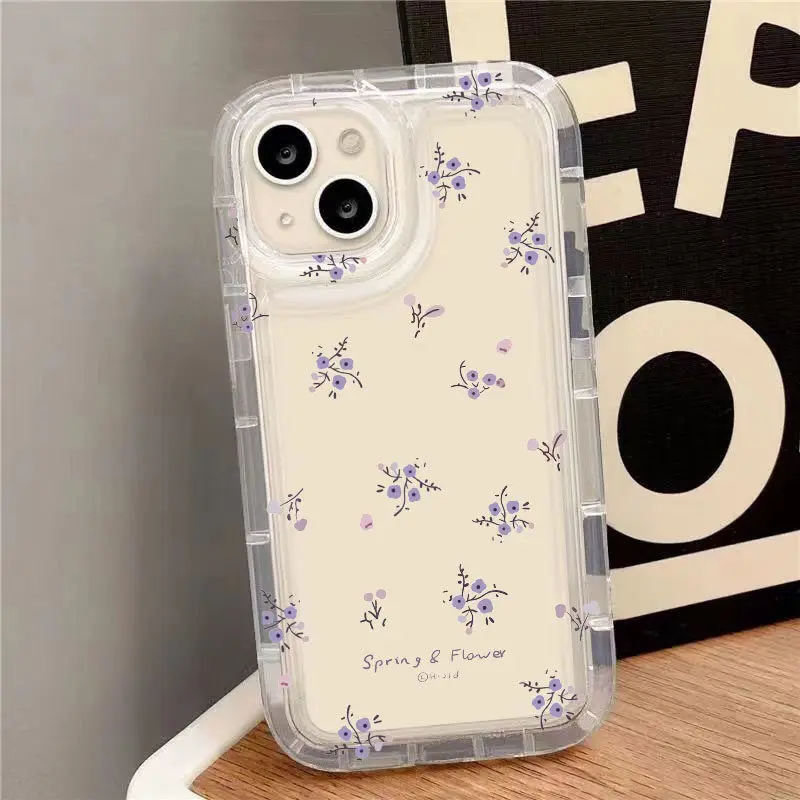 Clear Case with Small Flower Daisy Pattern