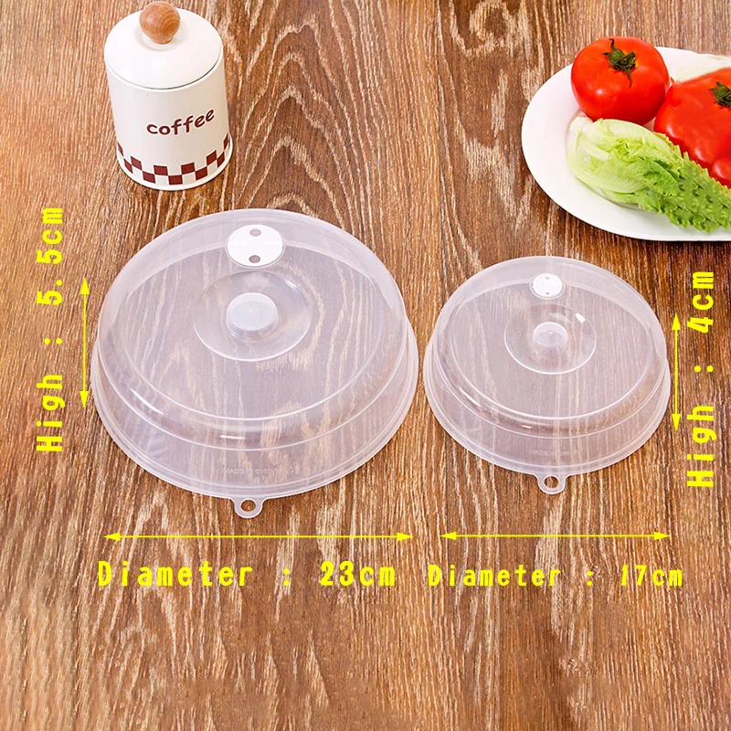  Tall Glass Microwave Splatter Cover for Food - Cookware &  Bakeware Plate Splatter Guard Lid with Easy Grip Silicone Handle Knob -  100% Food Grade - BPA Free and Dishwasher Safe 