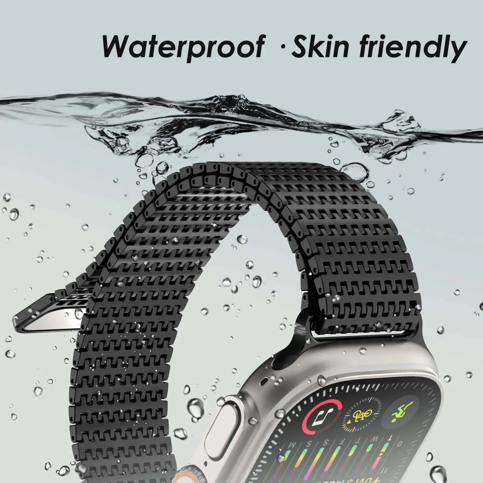 Magnetic Stainless Steel Watch Strap - Metal Belt Bracelet