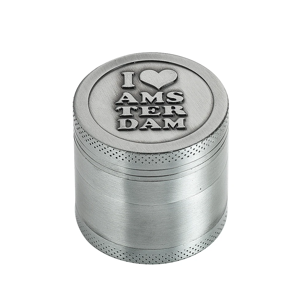 4 Layers Metal Herb Grinder Amsterdam Spice Crusher Manual Herbal Pepper Miller Cutter Smoke Accessories Gadgets for Men Gifts 1