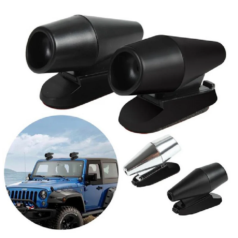 

2Pcs Ultrasonic Animal Repeller Saving Wind Whistle Car Motorcycle Deer Warning Repeller Black Whistles