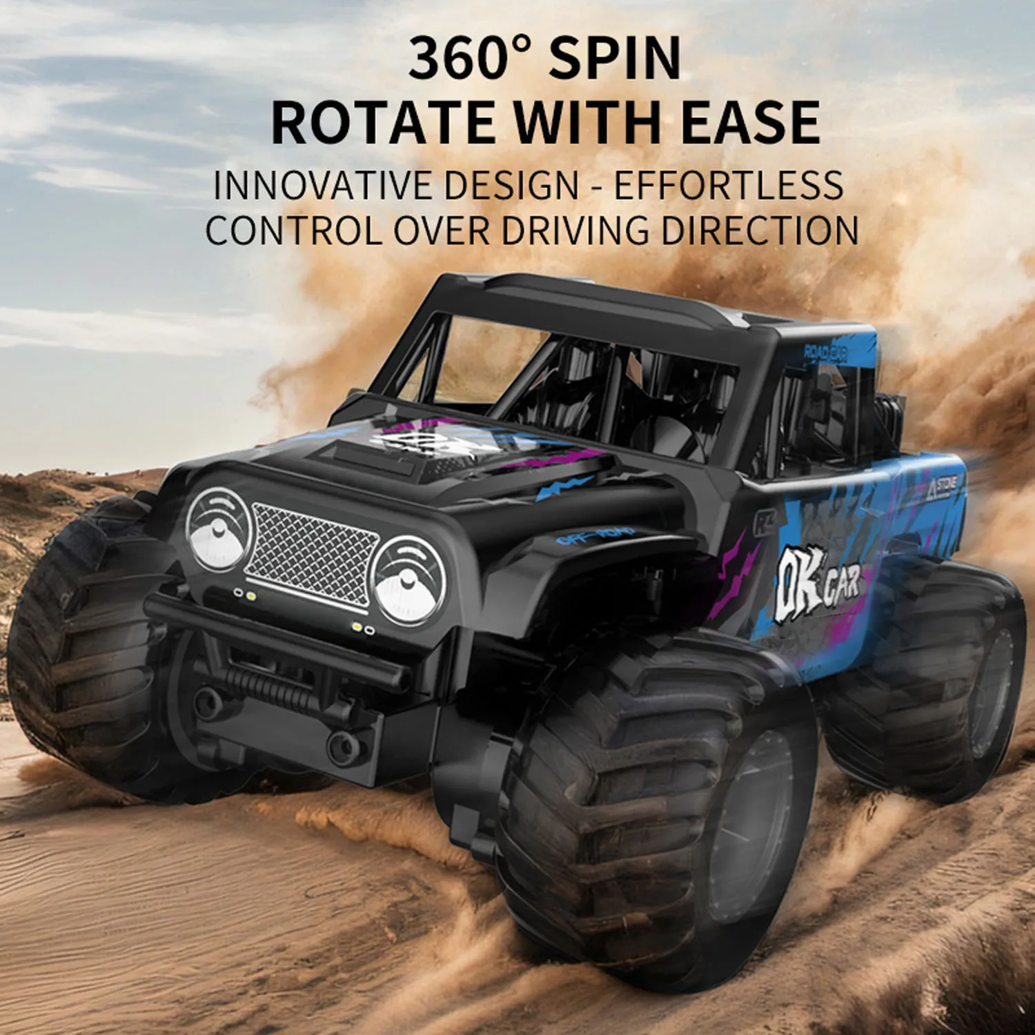 Q191 1/18 4*4 RC Fuoristrada 2.4G Telecomando Crawler Anfibio All Terrain Controllato Rotazione 360 Stunt Car Modello RTR - immagine 4