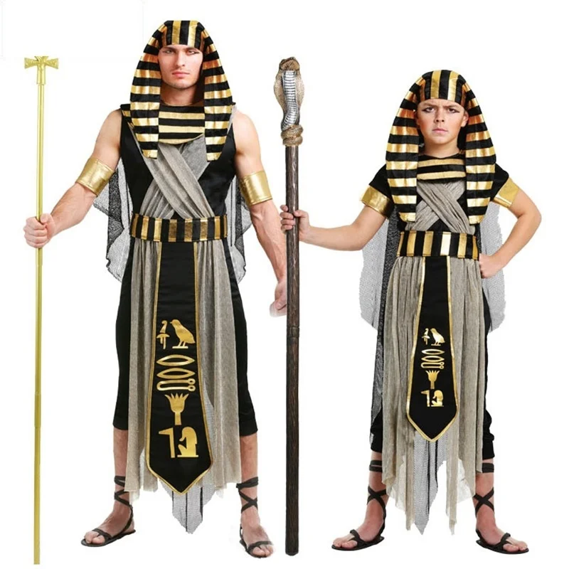 Oro Egitto Faraone Costumi Per Purim Party Adulti Abbigliamento Per Bambini Re Egiziano Uomini Prince Purim Fancy Dress
