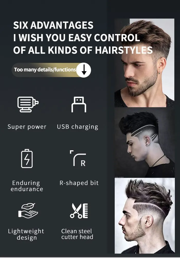 Description Picture 3 of itemKemei 2185 Cordless Hair Trimmer 0mm Zero Gapped Carving Clipper Detailer Barber Professional Electric Finish Cutting Machine