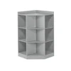 RiverRidge Kids Corner Playroom Cabinet with 6 Toy Storage Cubbies and 3 Angled Shelves - Gray 3