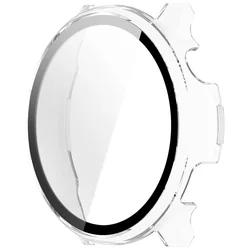 Premium Glass+PC Case: Anti - Scratch Screen Protector & Protective Bumper Cover Accessories - Garmin Venu 4 41mm (Transparent)