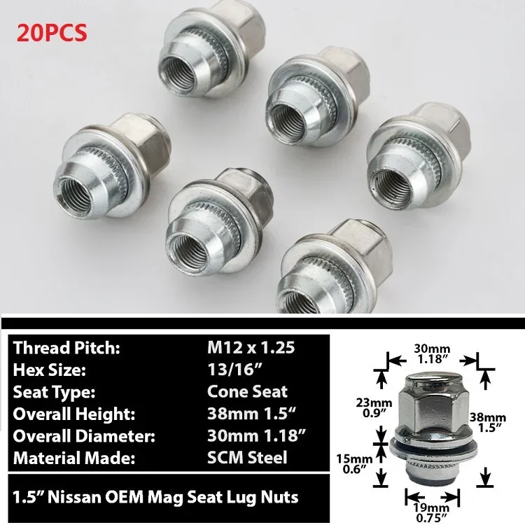 ֻ ǴƼ M12x1.25 OEM  Ÿ Ű  ü  Ʈ 20x 