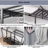 Portable Wardrobe Closet Rack,1100lbs,Heavy-Duty Foldable Garment Rack With Cover，Freestanding Clothes Organizer, Wardrobes 5