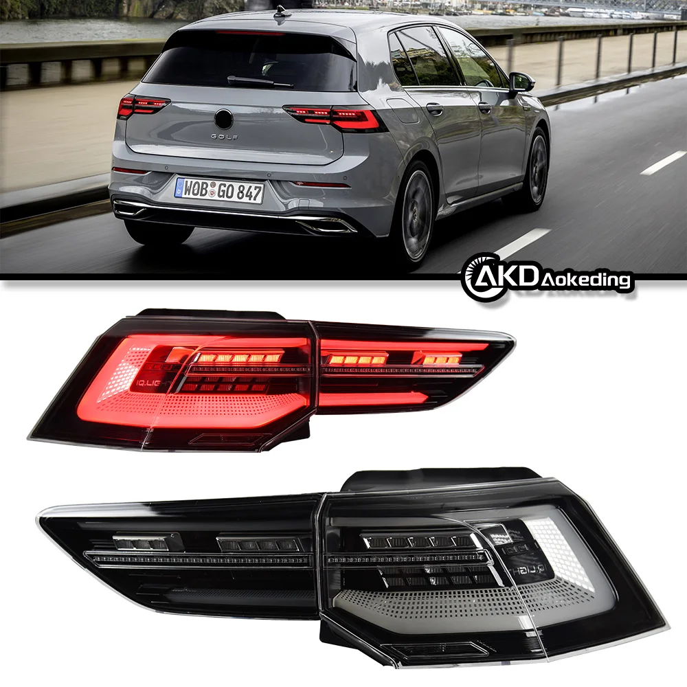 Taillights For Golf 8 MK8 Gti 2020 2022 Clear Style Tail Light LED DRL taillights-for-golf-8-mk8-gti-2020-2022-clear-style-tail-light-led-drl