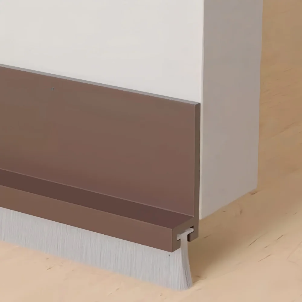 Universal Door Seal with Brush - Noise Reduction & Insect Barrier