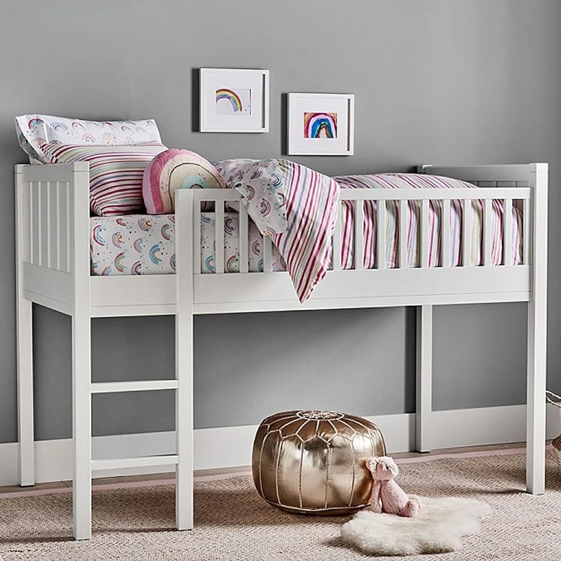 

Детская кровать из чистого массива дерева, французская винтажная двухъярусная кровать для скалолазания