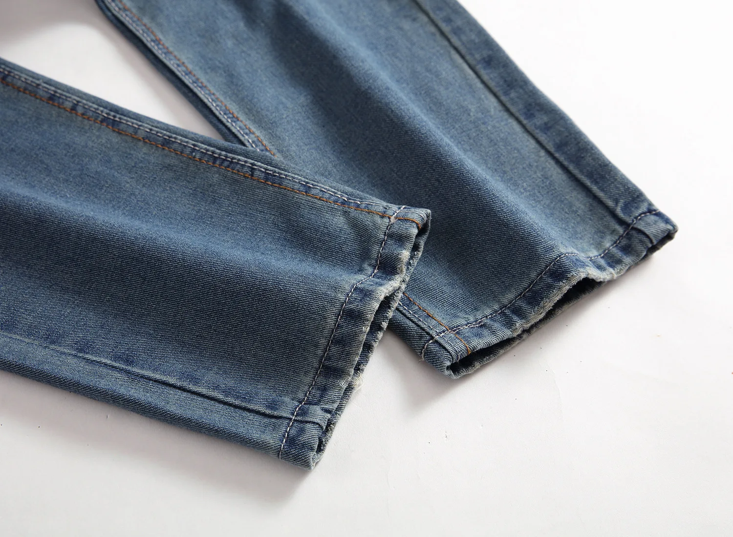 Mens Slim Fit Ripped Jeans Daily Male Pants Autumn Cotton Casual Denim Trousers