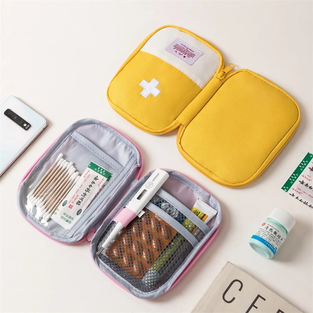 Portable Medicine Bag Cute First Aid Kit Medical Emergency Kits Organizer Outdoor Travel Household Medicine Pill Storage Bag