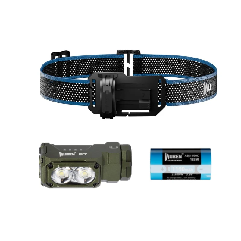 Lampe Torche WUBEN E7 Rechargeable 1800 Lumens, Ultra-compacte, Aimantée, Noire