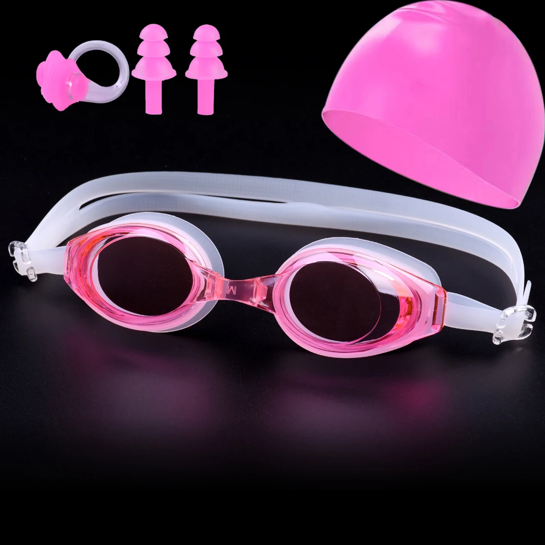 Swimming goggles silicone caps for men and women