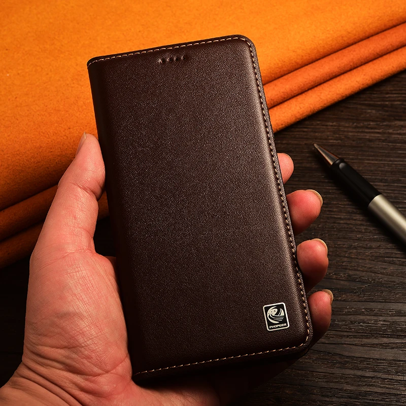 Napa Genuine Leather Flip Case with Card Holder Slots - Premium Protective Phone Cover