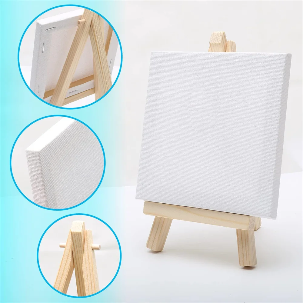 Mini canvas art boards for acrylic oil painting and decorating 10x10cm