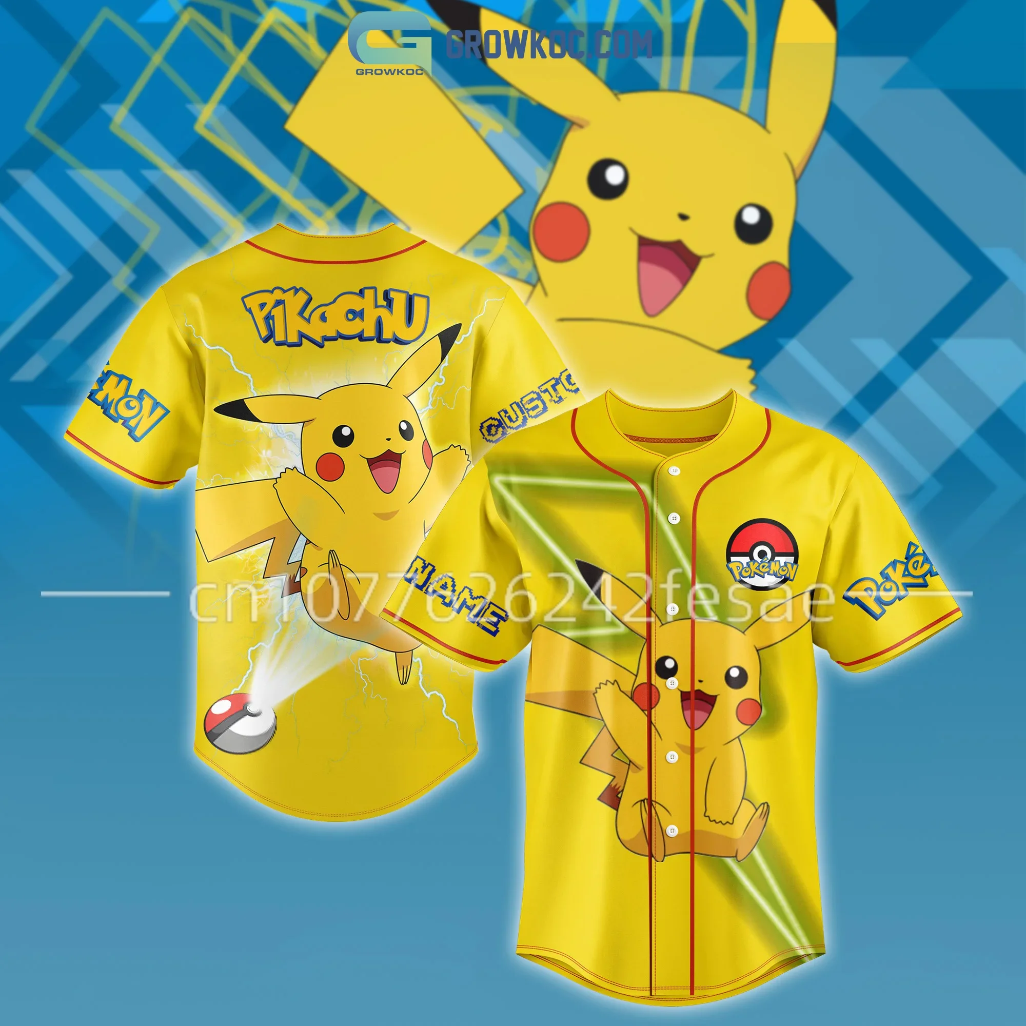 

Новинка, Бейсбольная Футболка Pokemon Pikachu, мужская и женская спортивная футболка с коротким рукавом, модная Бейсбольная Футболка Pikachu PKM
