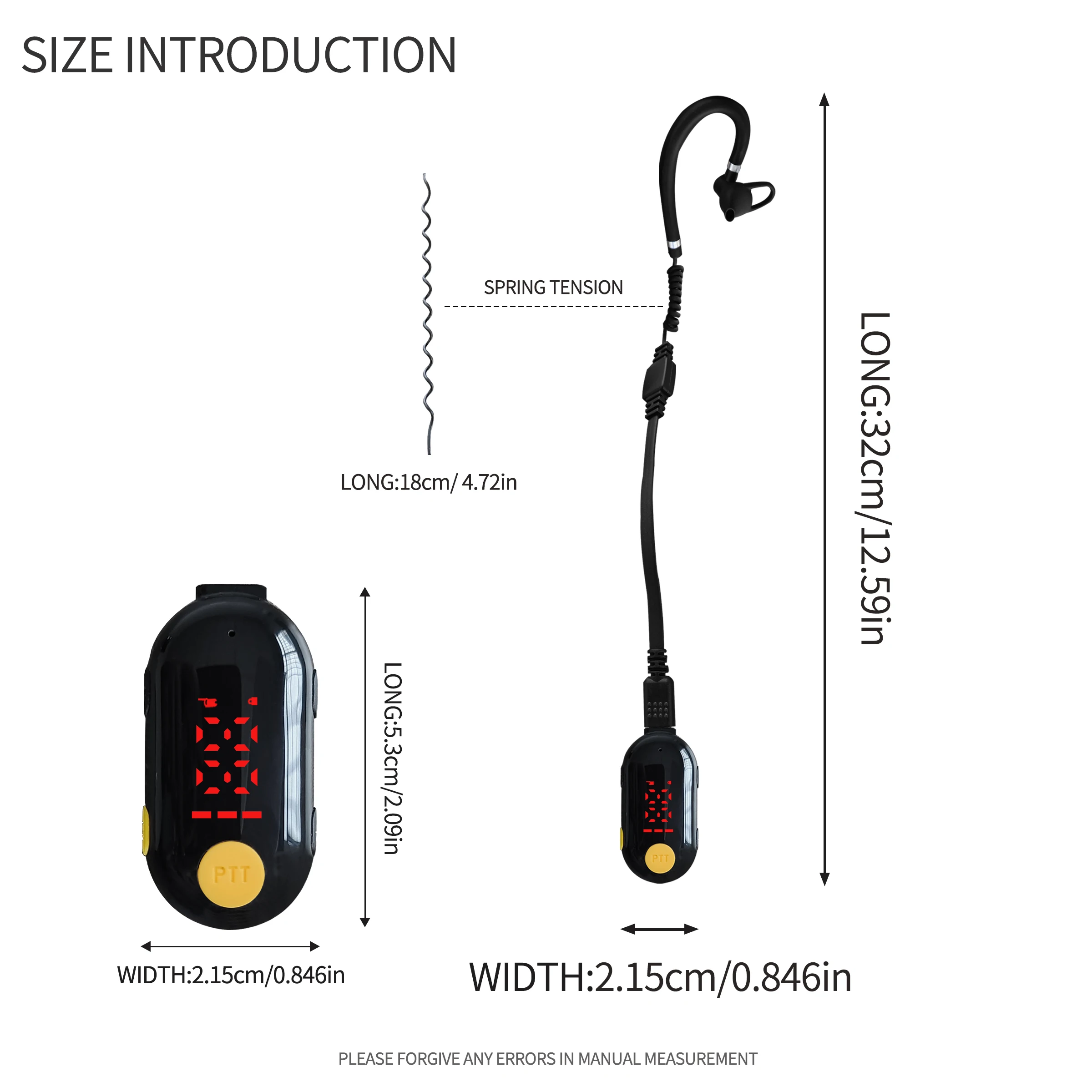 2 Sets of Sinorise Ear-Hook Intercom Mini Small Radio Intercom Bar Hotel Beauty Salon Universal 3