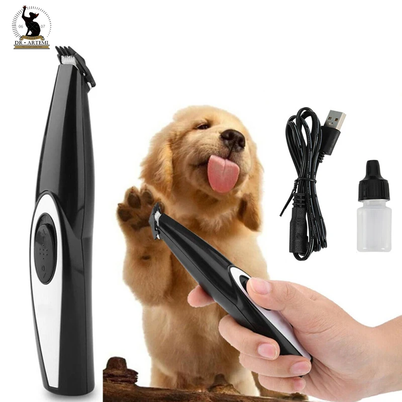 USB Rechargeable Pet Hair Trimmer Clipper Grooming Kit Dogs Cats Foot Hair Clipper Grooming Tools