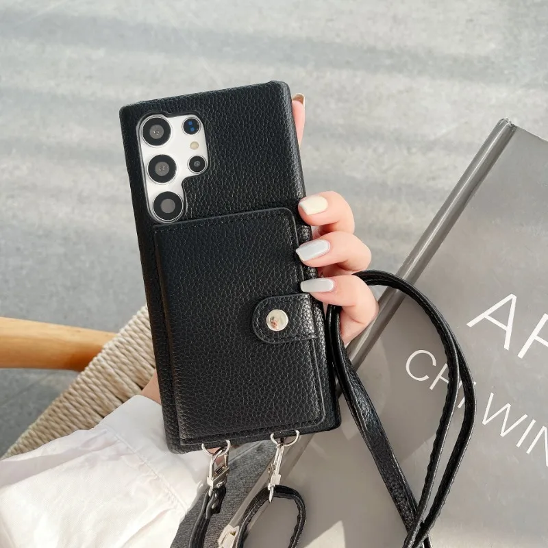 Versatile Crossbody Phone Case & Wallet Card Holder Cover in Stylish Design