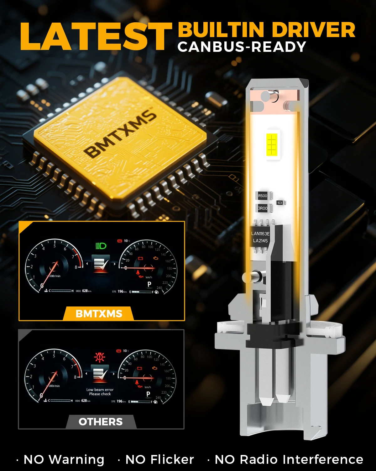 BMTxms 2PCS 880 H27W/1 H27W1 H27 H27W LED 안개등 현대 쌍용 기아 혼다 닛산 토요타용 LED 주간 주행등