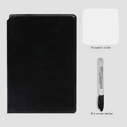 Reusable Whiteboard Notebook Set with Pen & Erasing Cloth - Portable Leather Memo Pad & Weekly Planner (Option 3)