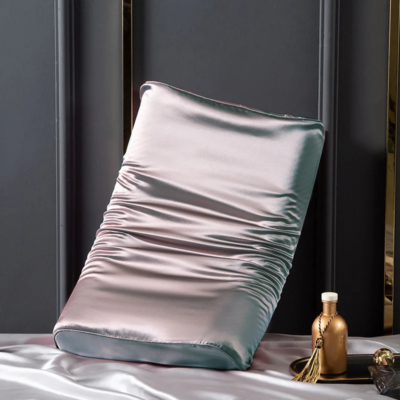 22 Momme 6A 100% Mulberry Silk Pillowcase for Latex and Memory Foam Pillow Solid Cushion Cover Hair Skin Protect Decorative Case 4