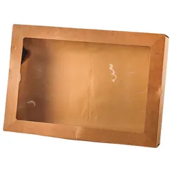 Set of 2 Disposable Bakery and Picnic Boxes - S (Brown)