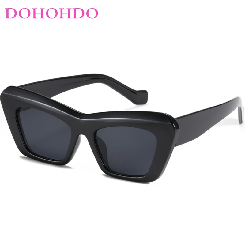 

DOHOHDO Thick Frame Cat Eye Sunglasses Men 2024 Fashion Women Sun Glasses Brand Design Eyewear Female Lady Shades Oculos De Sol