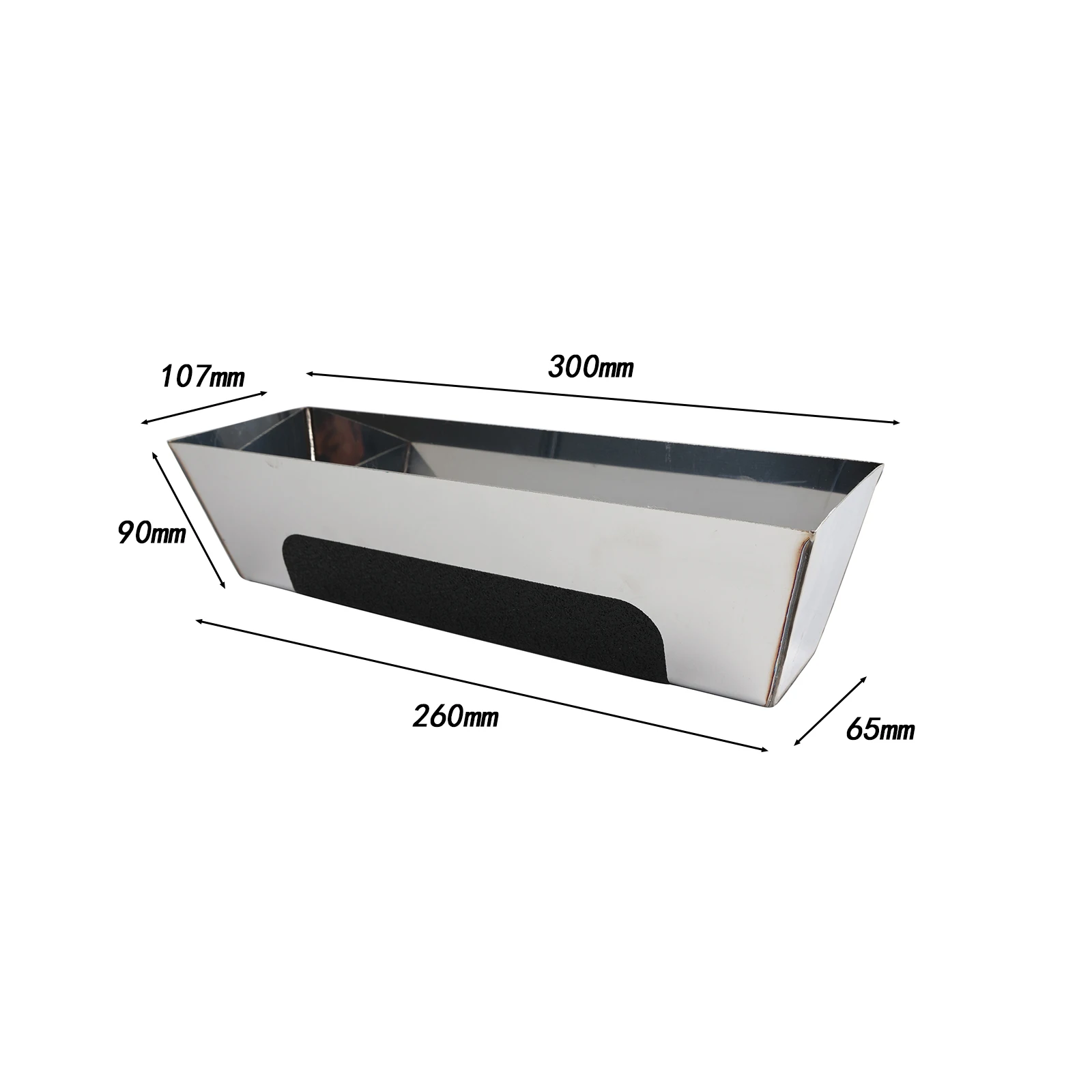 10inch 16inch Stainless Steel Mud Pan with Anti Slip Pad for Woodworking DIY Mud Pan Heavy duty Drywall Plaster Mud Pan Scraping 5