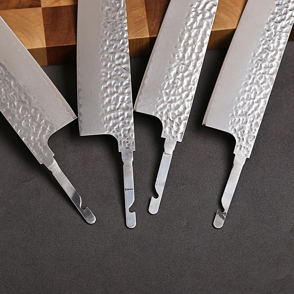 Japanese Chef Knife Blank Damascus Steel Blade Set