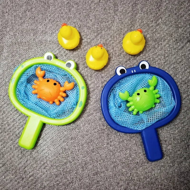 Baby Bath Toys Kids Floating Bath Toys with Fishing Net Water Fun Bathing Cute Children Bathroom Shower Bathtub Animals Toy 3