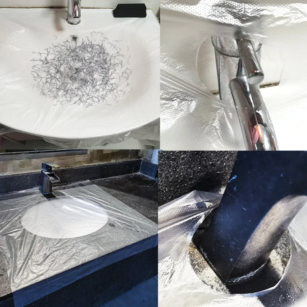 20pcs New Disposable Bathroom Tub beard Hair Organizer piece Disposable wash basin beard bib cleaning cloth 4