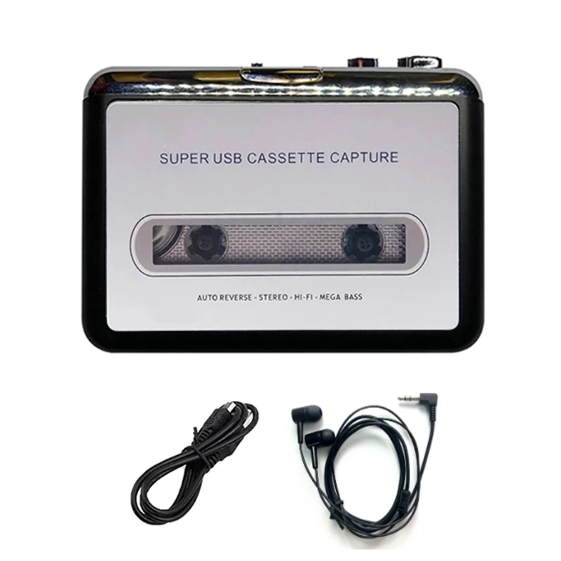 R6FF Portable Cassette Tape Player Cassette Tape MP3 Converter PC Radio Player Recorder 3.5mm Socket