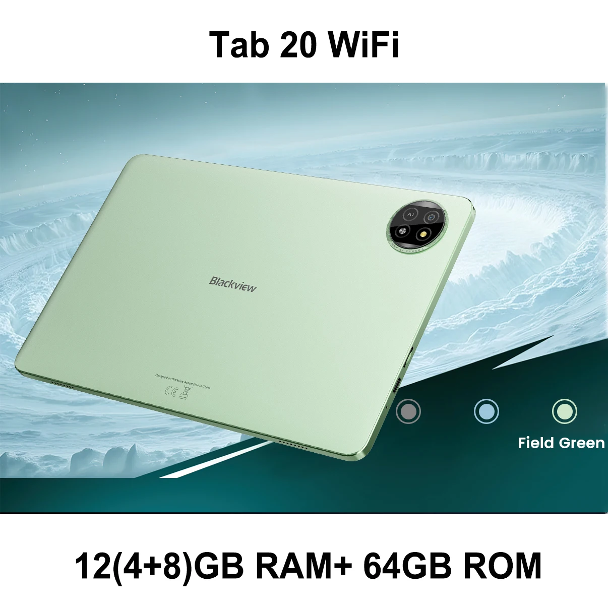 Blackview Tab 20 WiFiタブレット 10.1インチ HD+ IPS、クアッドコア