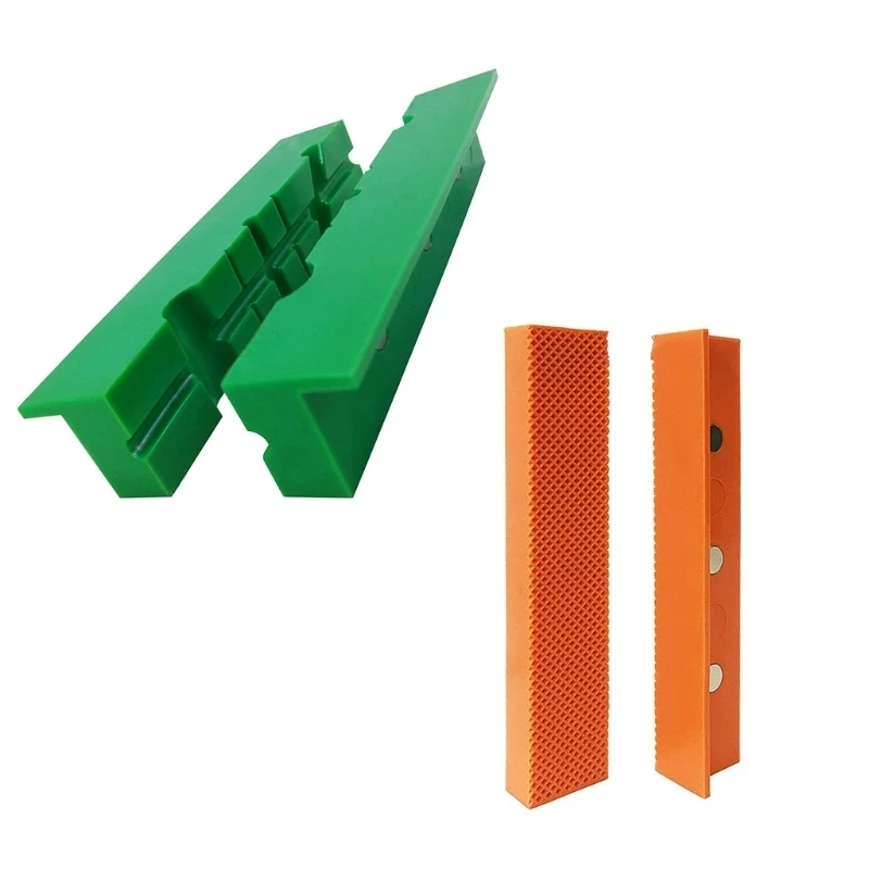 Table Vise Pliers Set Magnetic Soft Grip Padding Protective Cover Plastic Construction Kits 2pcs bench vise magnetic soft pad jaw magnetic vise pads